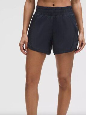 Navy Track That High-Rise Lined Short 5" (Great condition)